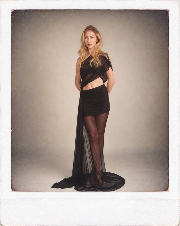 BLACK ONE MESH DRESS