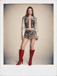 COWHIDE MINISKIRT