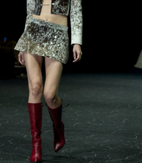 COWHIDE MINISKIRT
