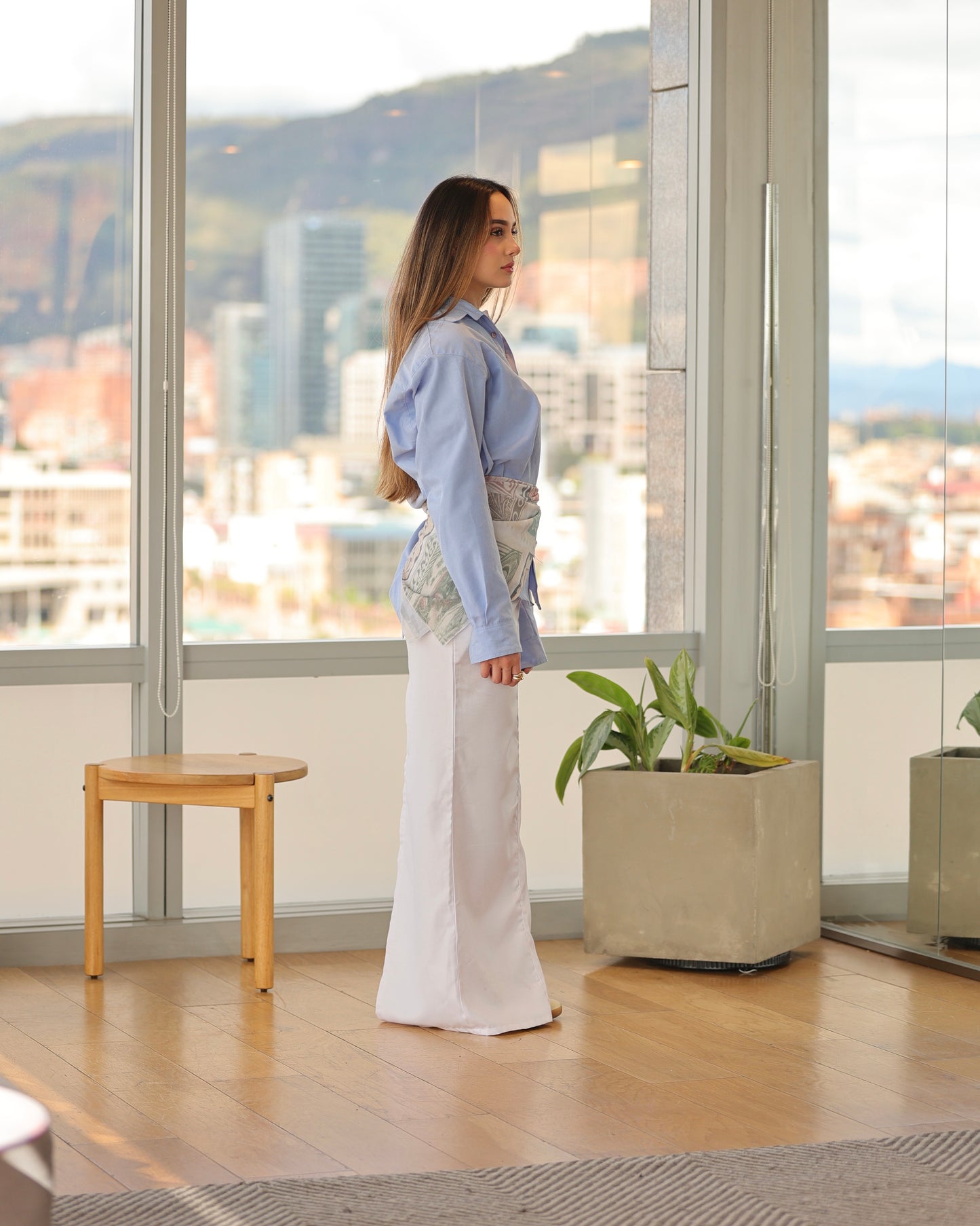 WHITE LONG SKIRT